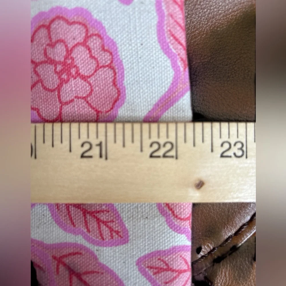 Gooseberry Moon Pink Floral Canvas Tote Bag‎ Inner Pocket NWT 22x21x7 Resistant